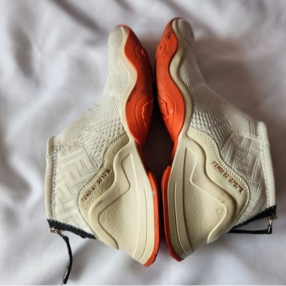 Fendi FFluid Sneakers Mid-Top High-Tech Jacquard - Picture 13 of 16